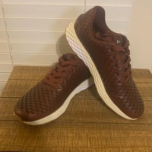 NoBull Burgundy Leather Tennis Shoes